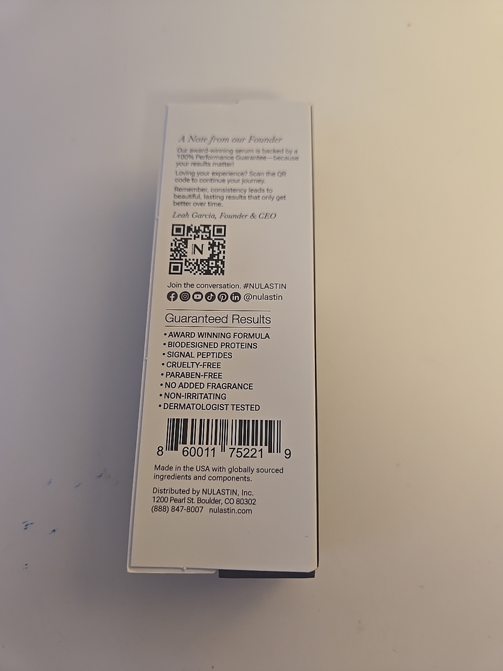 Nulastin Brow Shape Altering Serum - Fuller Thicker Brows Full Sz 0.1 oz Sealed - Picture 3 of 4